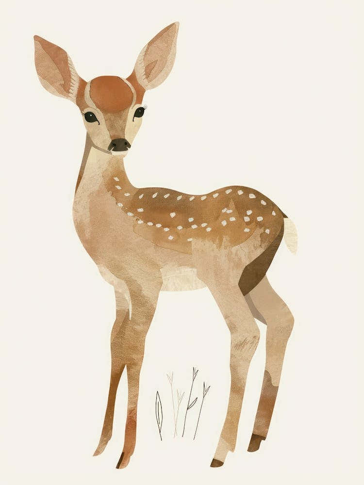 Charming Nursery Kids Animals Deer Fawn 4