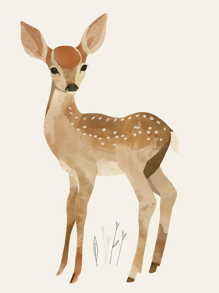Charming Nursery Kids Animals Deer Fawn 4