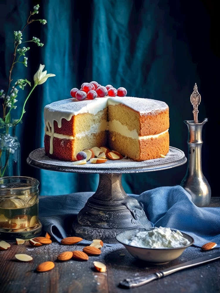 Cake On A Cake Stand sweet food