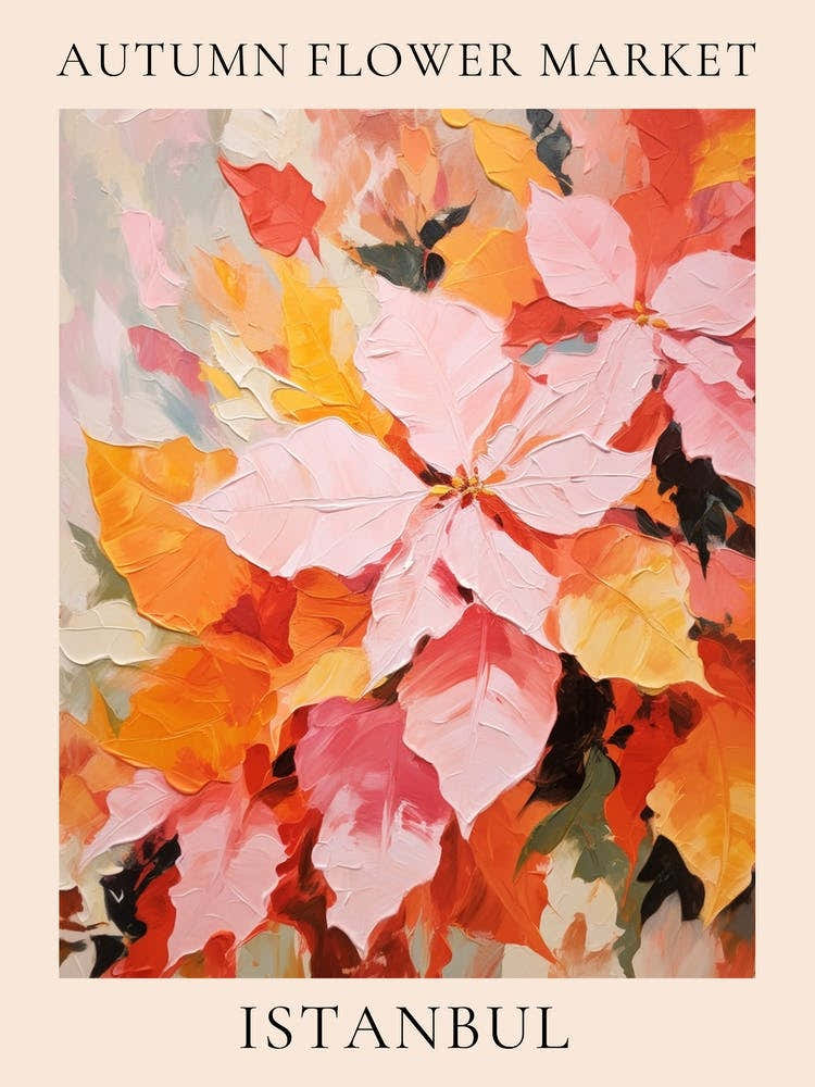 Autumn Flower Market Poster Istanbul 2