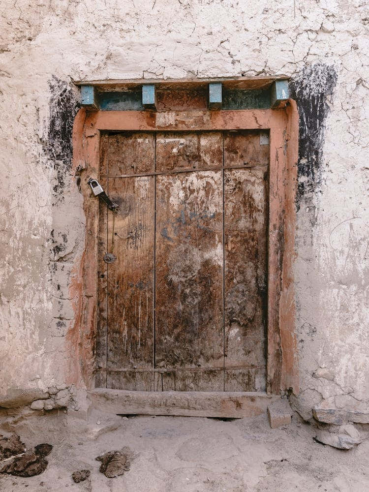 Door To A Tibetan House In The Old Kingdom Mustang