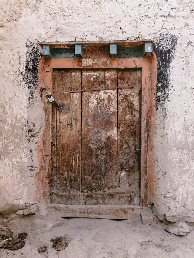 Door To A Tibetan House In The Old Kingdom Mustang