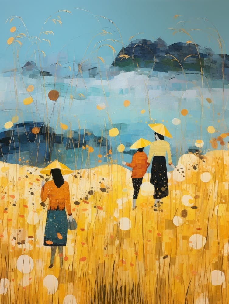 Asian Women In Yellow