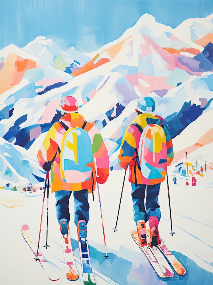 Gudauri   Georgia, Ski Resort Illustration 2