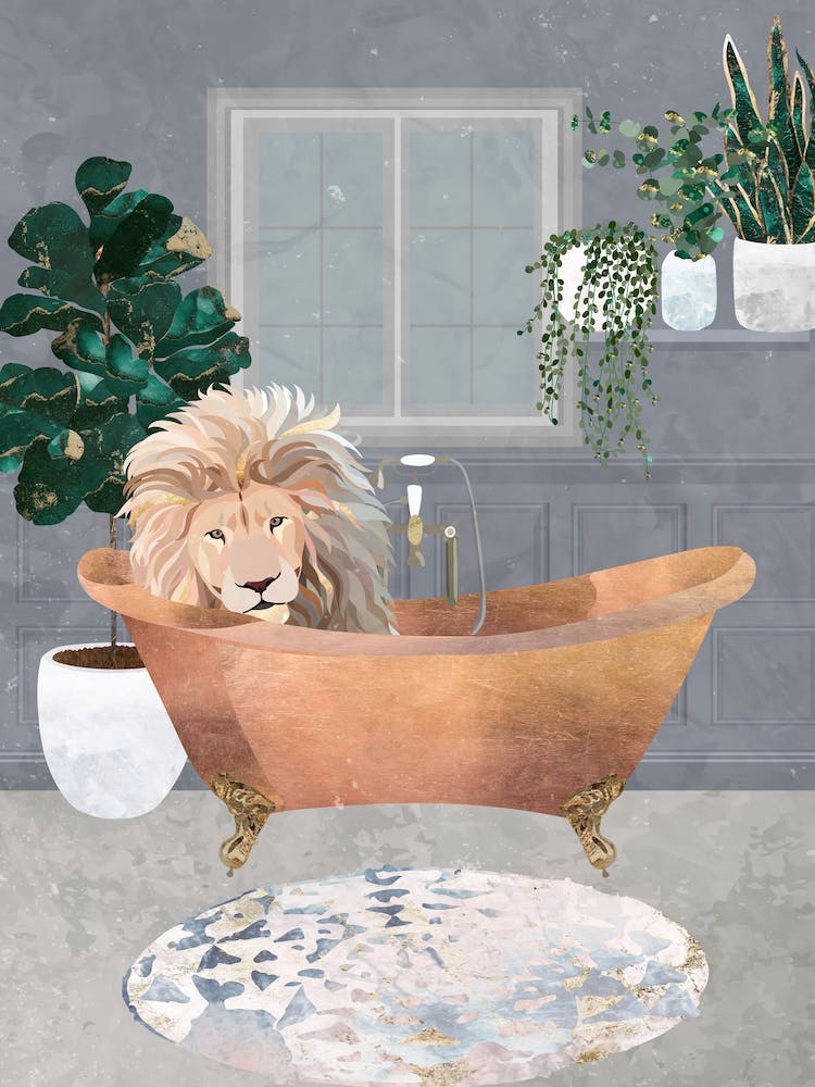 Lion In The Bath