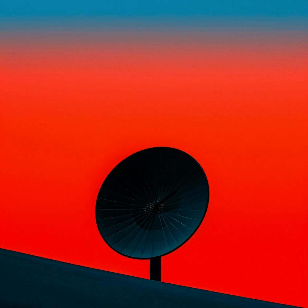 Silhouette Of A Satellite Dish