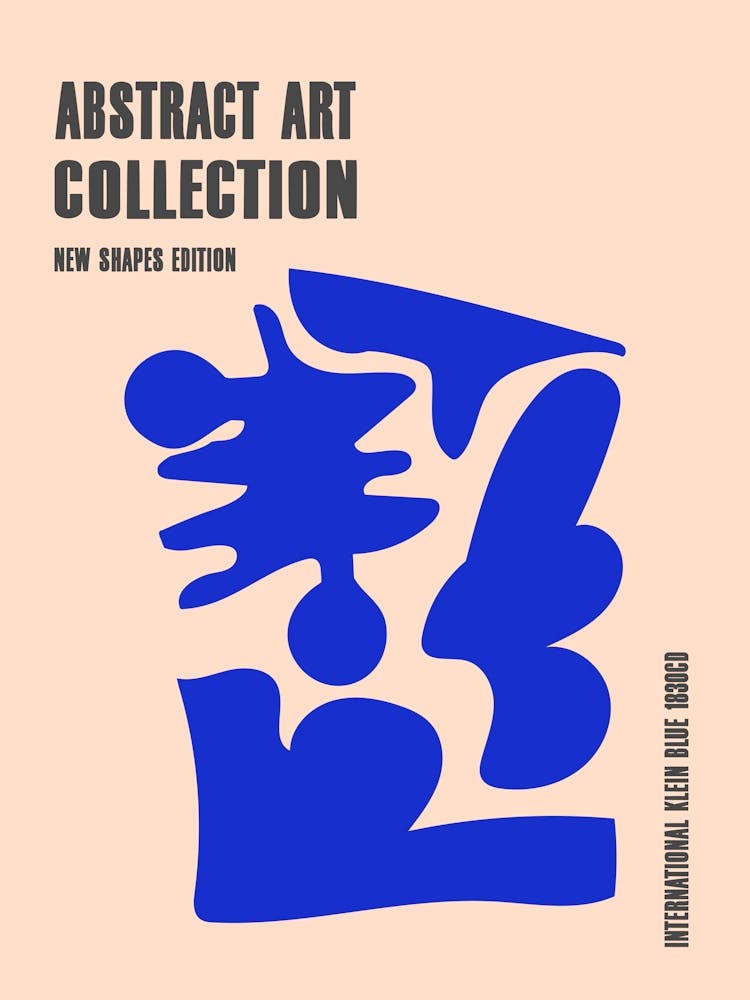 Abstract New Shapes Klein Blue