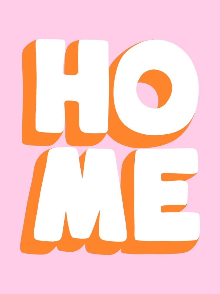 Home Typography Pink and Orange