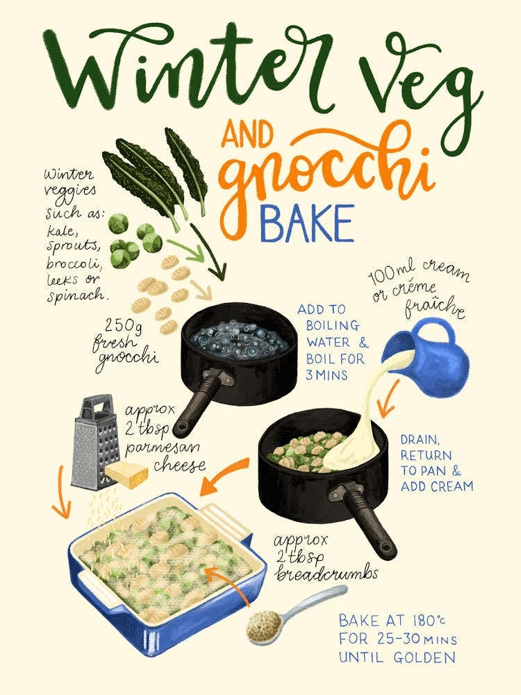 Winter Veg And Gnocchi Bake