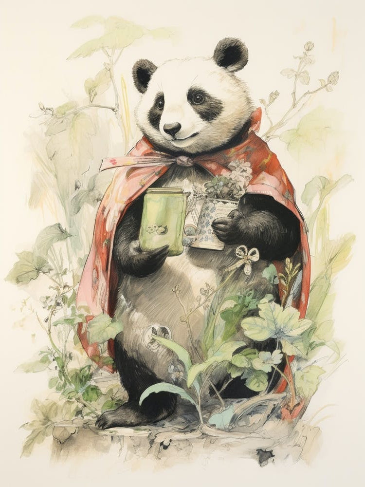 Storybook Animal Watercolour Giant Panda 2