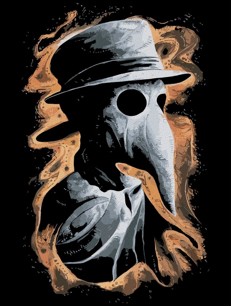 Plague Doctor Fire And Shadows