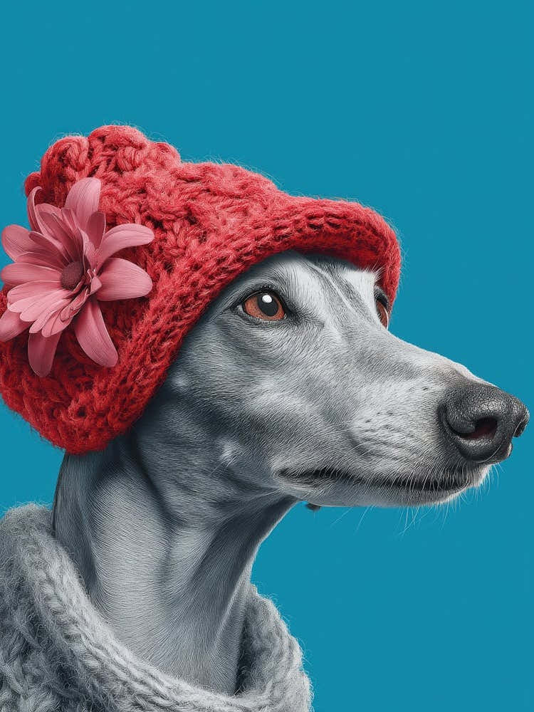 Greyhound In Hat 2