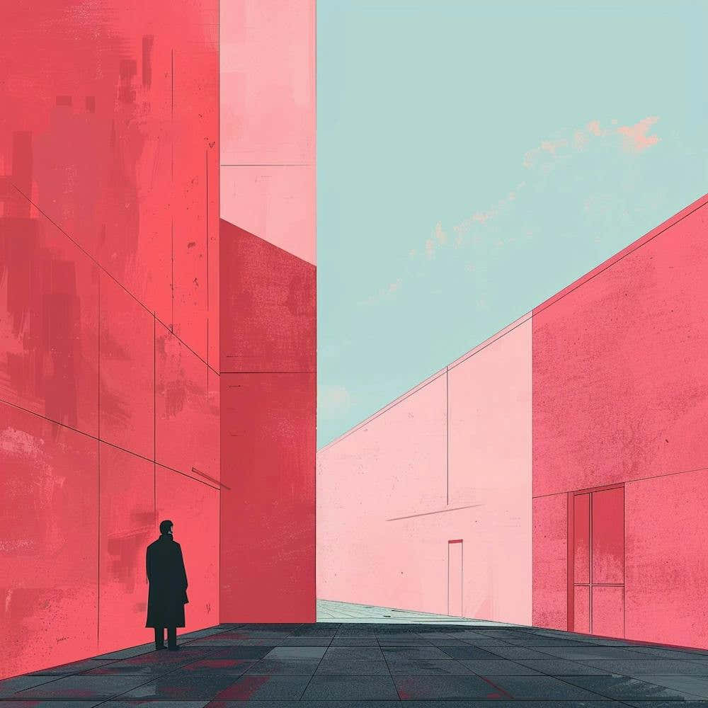 Person - Red Building