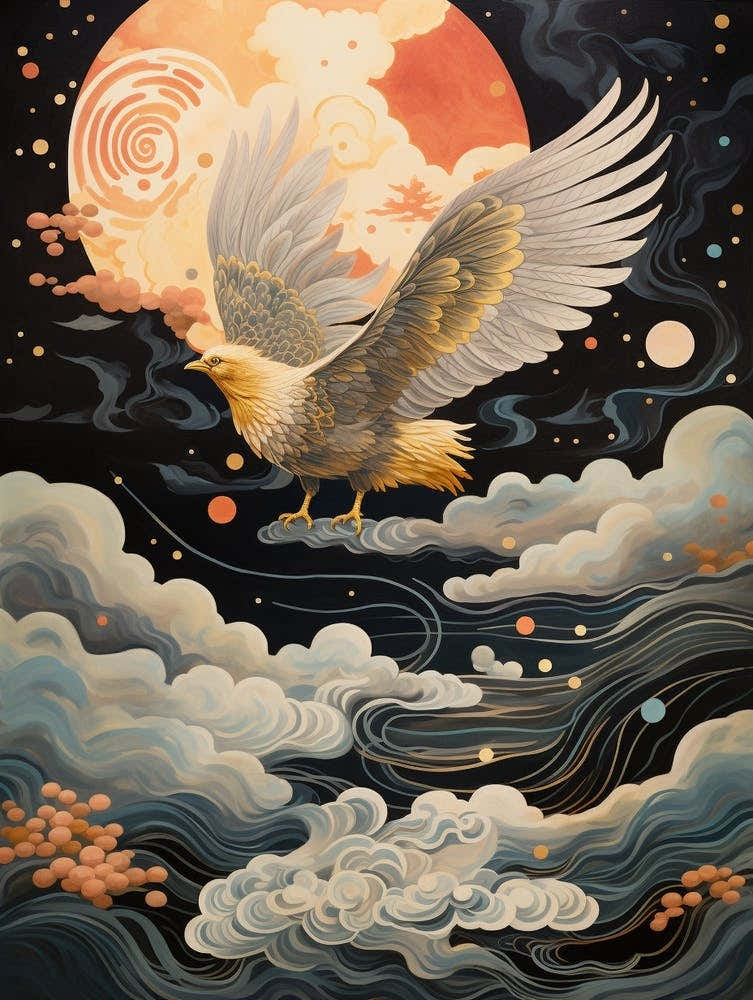 Chicken 1 Gold Detail Painting