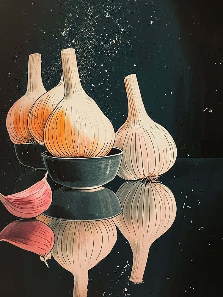 Art Deco Garlic Reflection