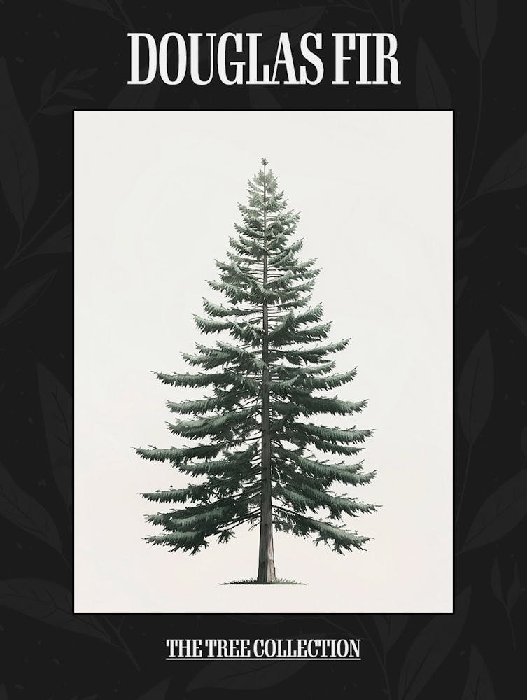 Douglas Fir Tree Pixel Illustration 3 Poster