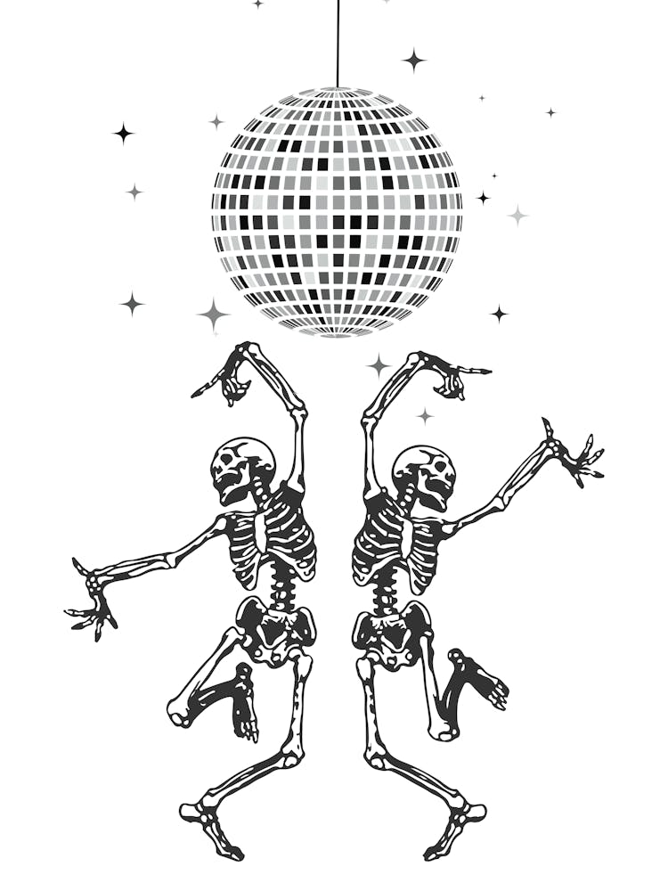 Disco Dancing Halloween Skeletons