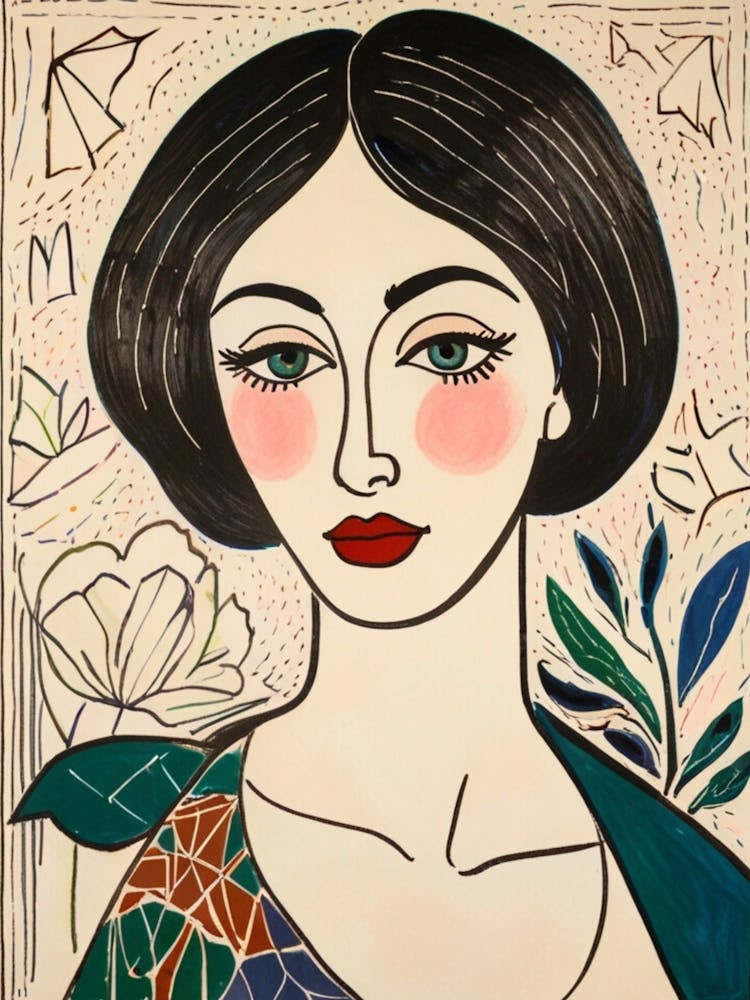 Woman With Flowers 14