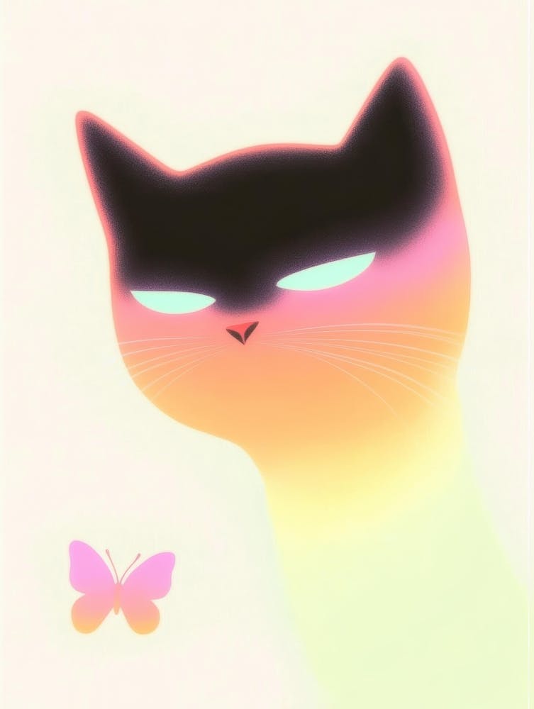 Cat With Butterfly