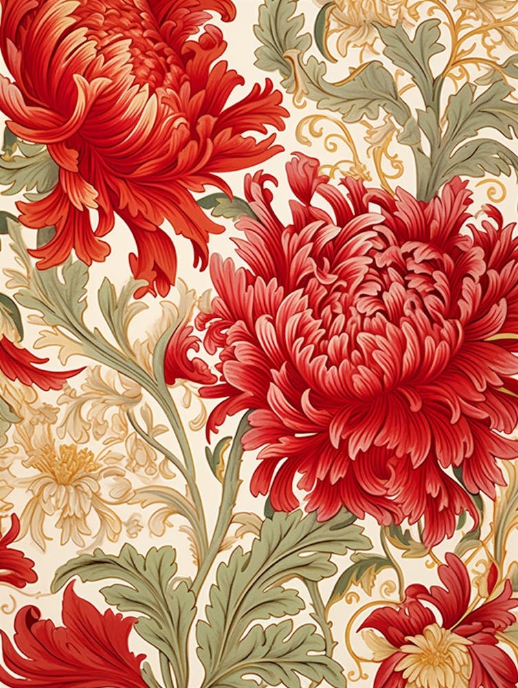 Red Chrysanthemums