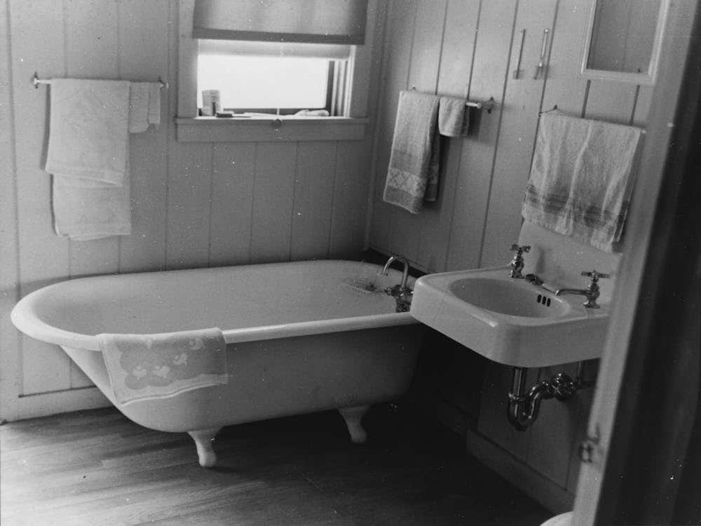 Bathroom In Farmer S Home, Lake Dick Project, Arkansas By Russell Lee