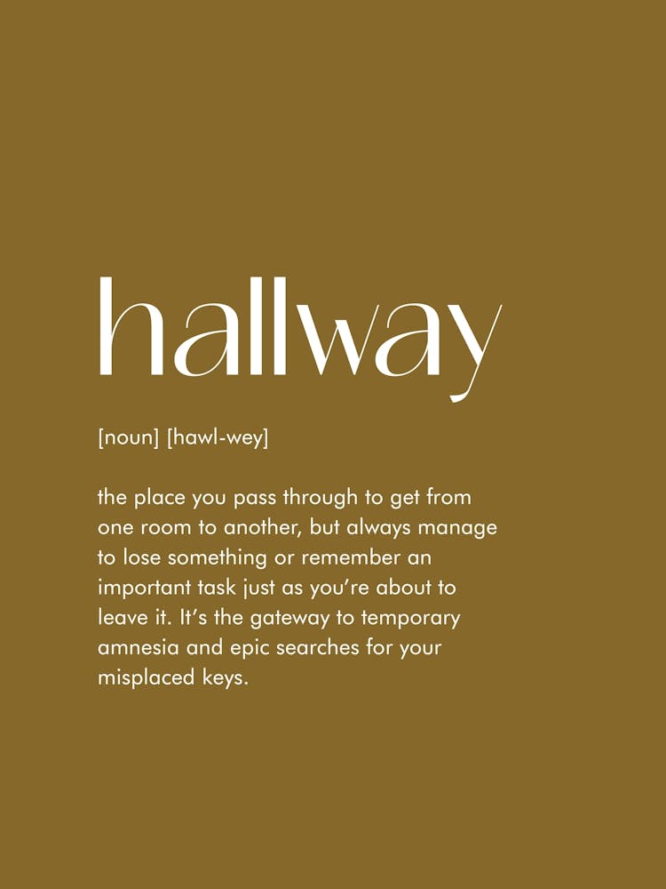 Hallway Definition Prints 03