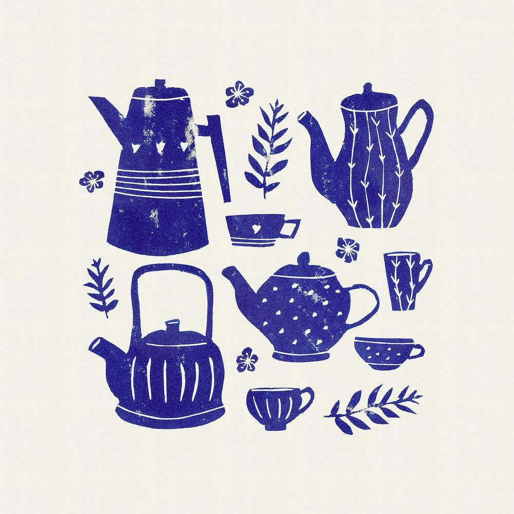 Tea O'Clock Blue Square