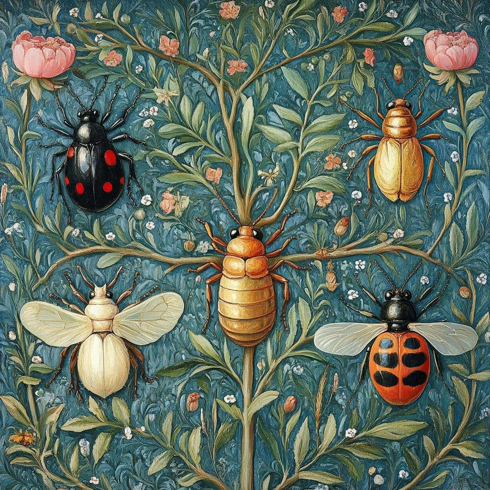 Ladybugs On A Tree Art