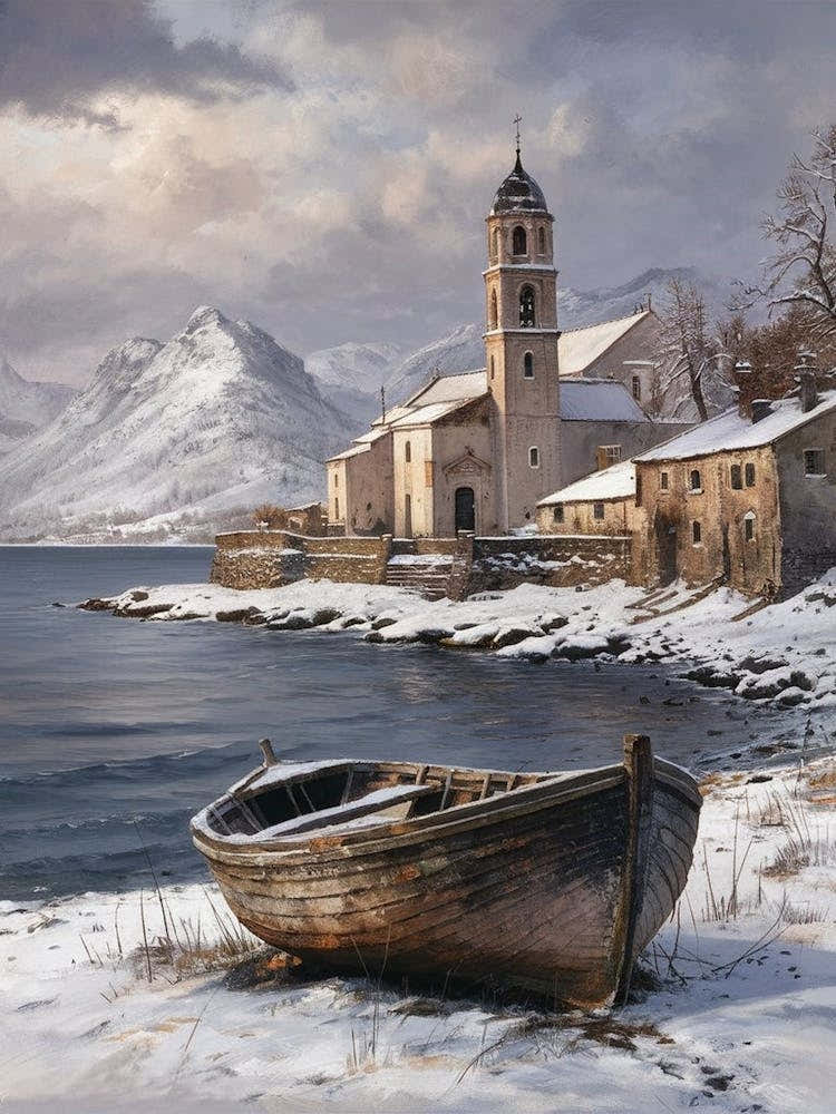 Boat In The Snow 1
