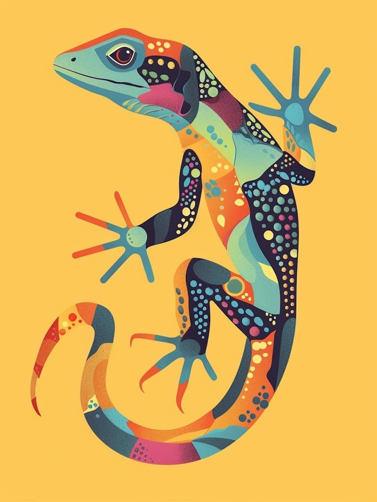 Gecko Abstract Modern Illustration 6