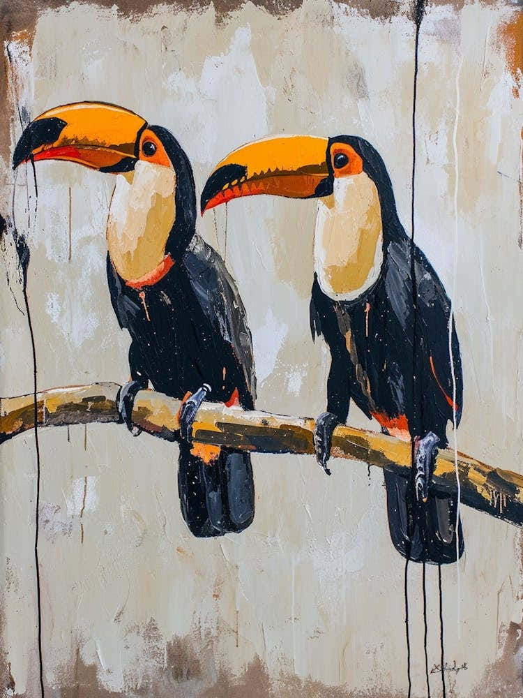 Toucans Kitsch Brushstrokes 2