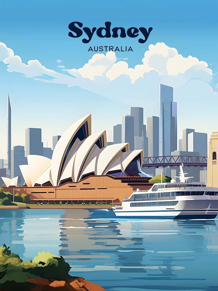 Sydney Australia Architecture Travel Illustration