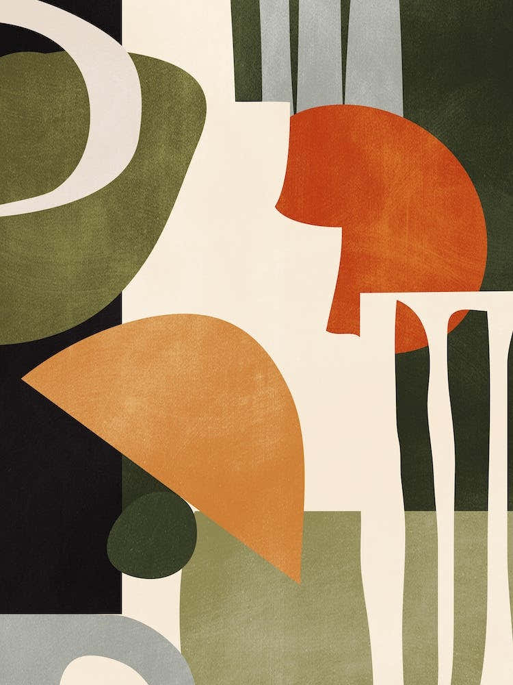 Abstract Shapes Green