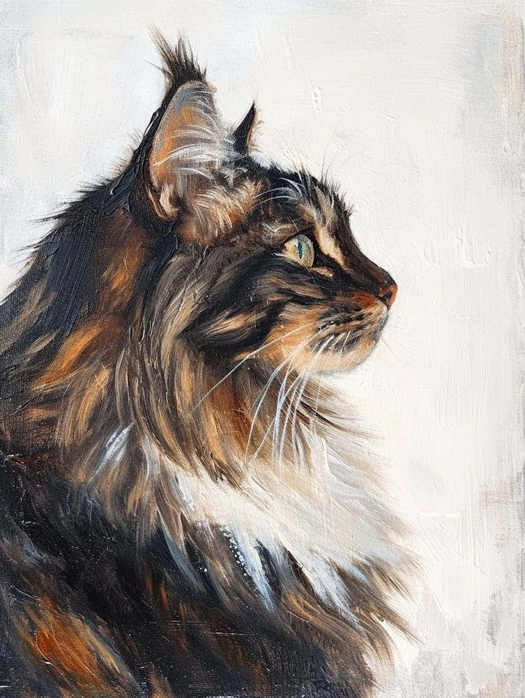 Norwegian Forest Cat Painting 3