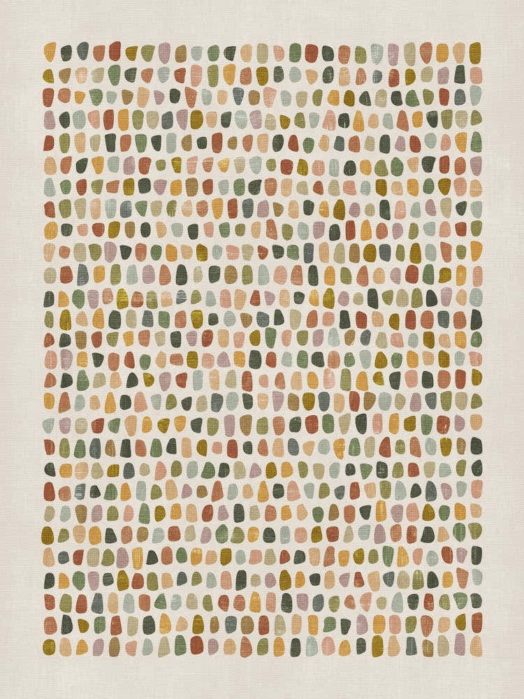 Multicolored Dots in Green, Yellow and Pink