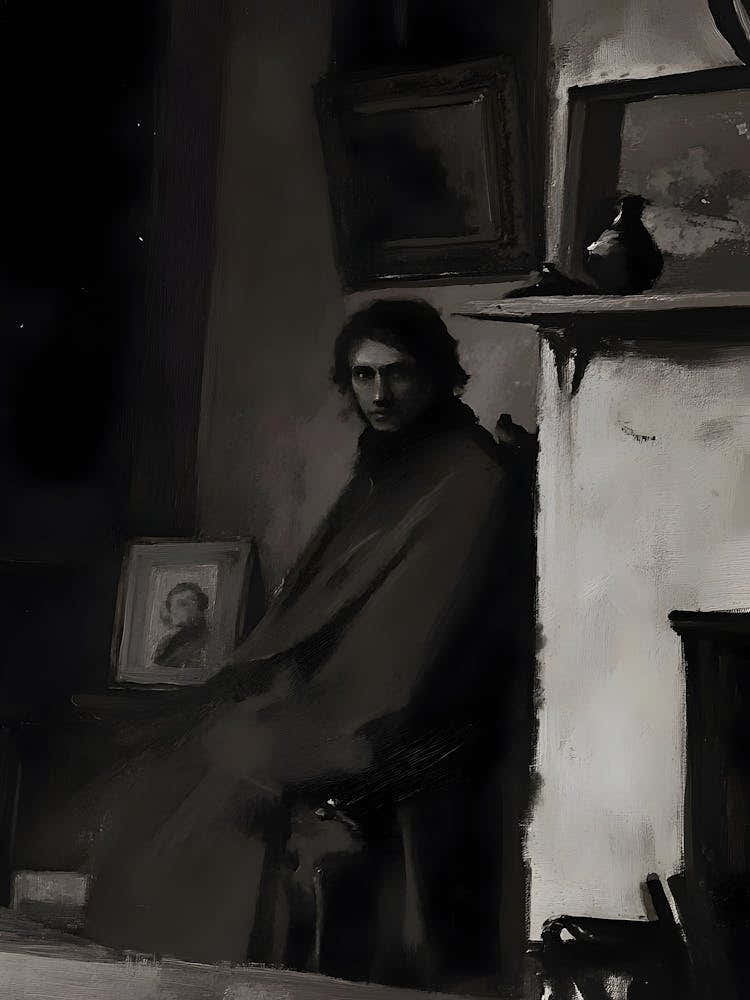 Dark Gothic Man In A Room