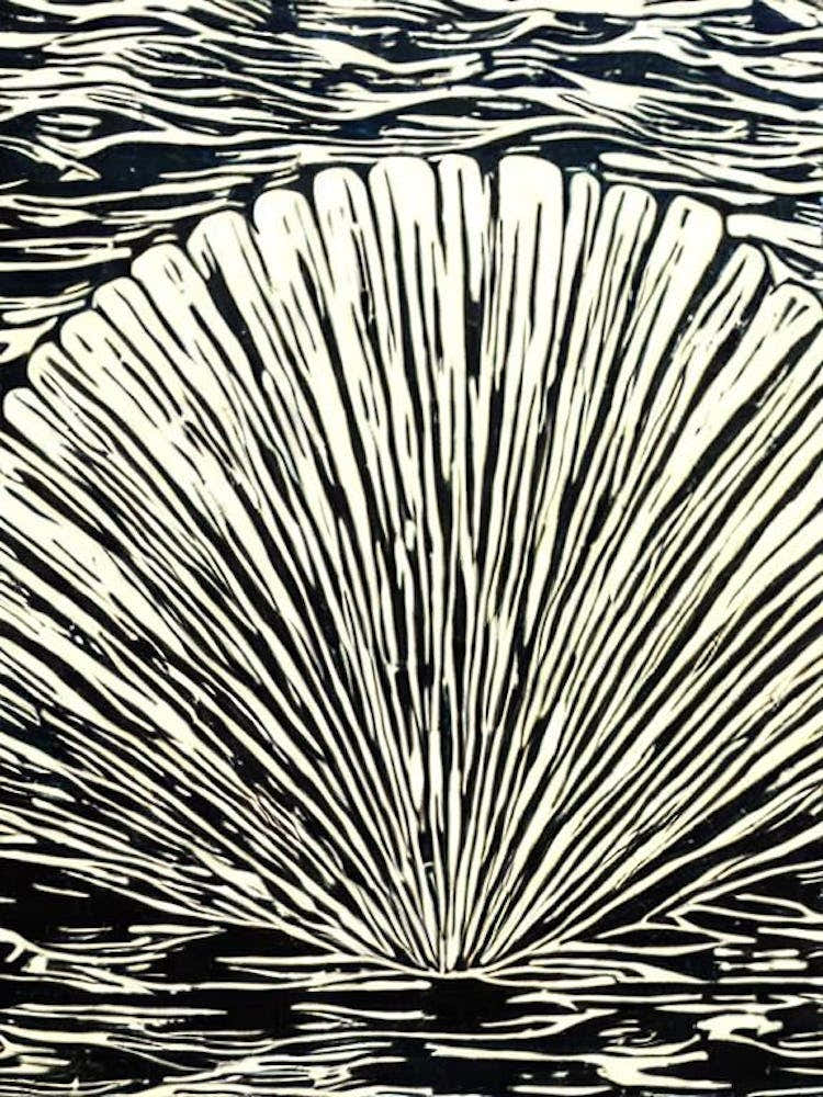 Scallops Linocut