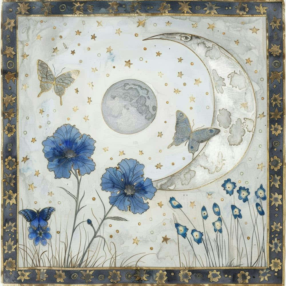 Moon And Flowers 2