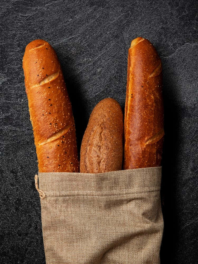 Baguette bread — Food kitchen poster/blackboard, photo art