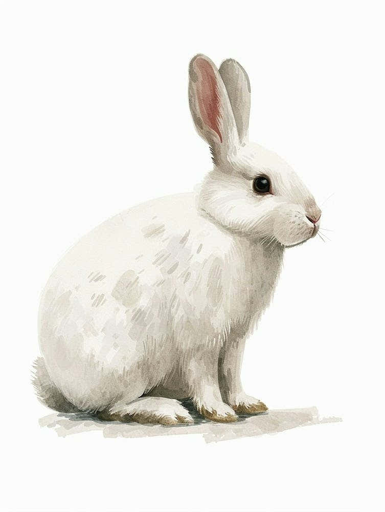 Florida White Rabbit Nursery Illustration 7