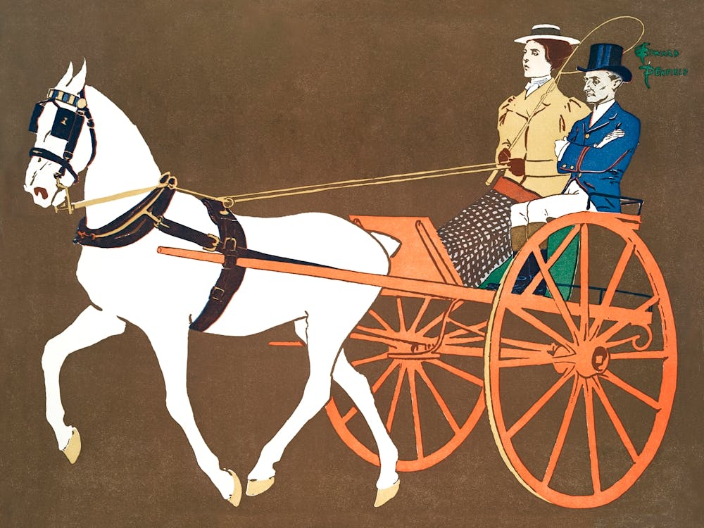 Women In Carriage, Edward Penfield