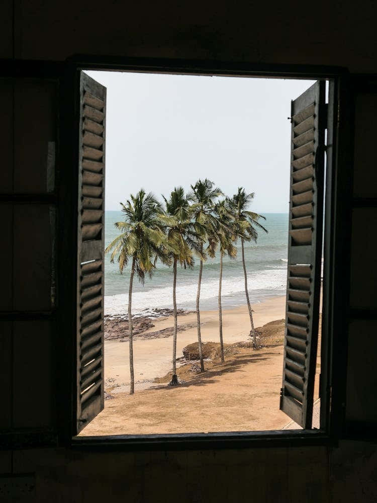 View From A Window On The Beach Of Ghana