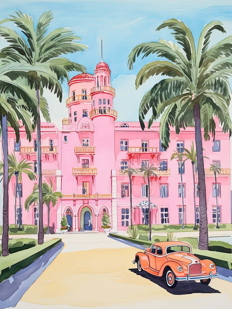 The Breakers Palm Beach   Palm Beach, Florida   Resort Storybook Illustration 4