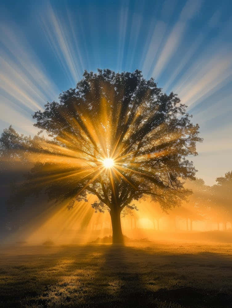 Sunrise Over A Tree 1