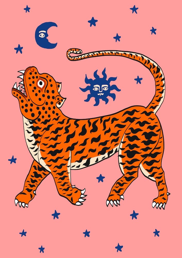 Tiger Temple Stars Pink