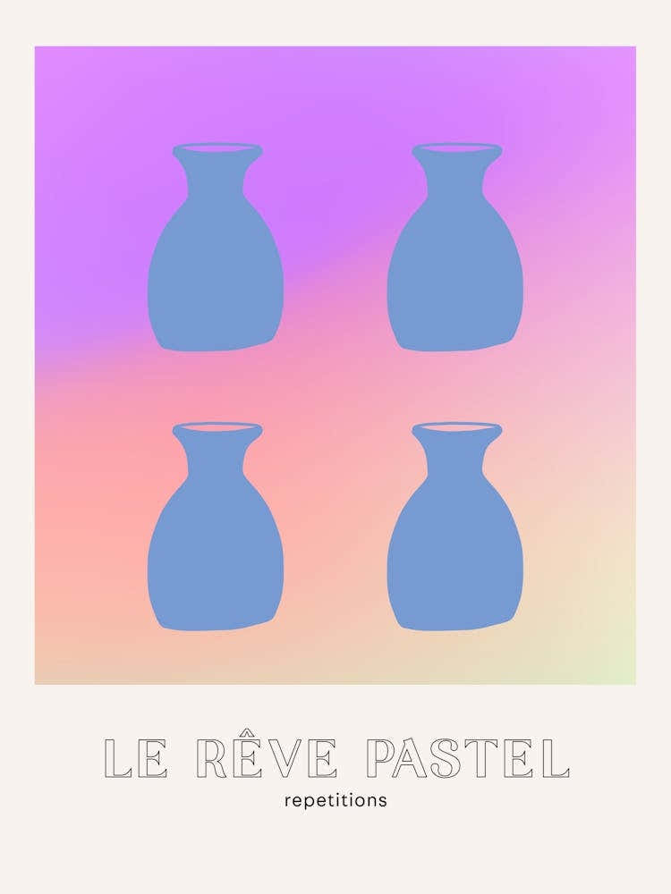 Le Reve Pastel Dream Vases Gradients