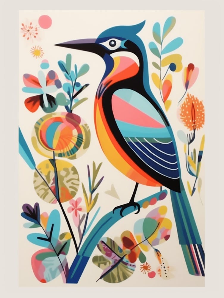 Colourful Scandi Bird Lark 3