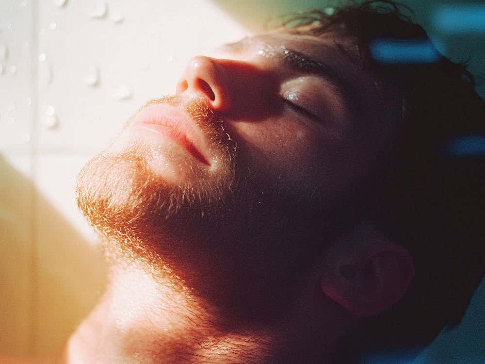 Portrait Of A Man In The Shower