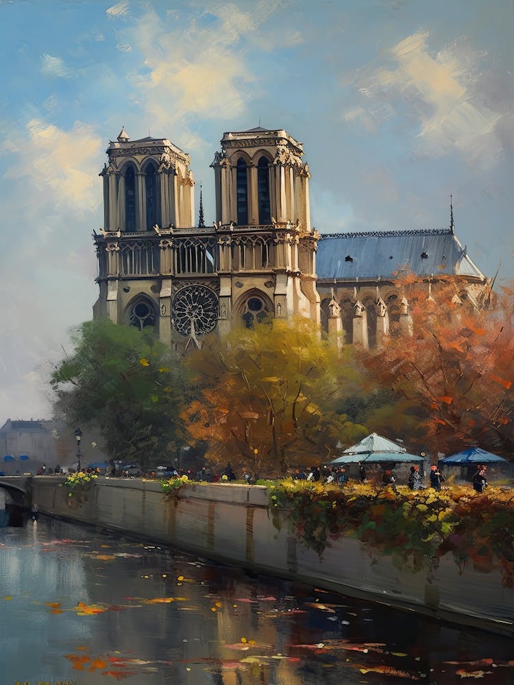Notre Dame Paris France Camille Pissarro Style 5