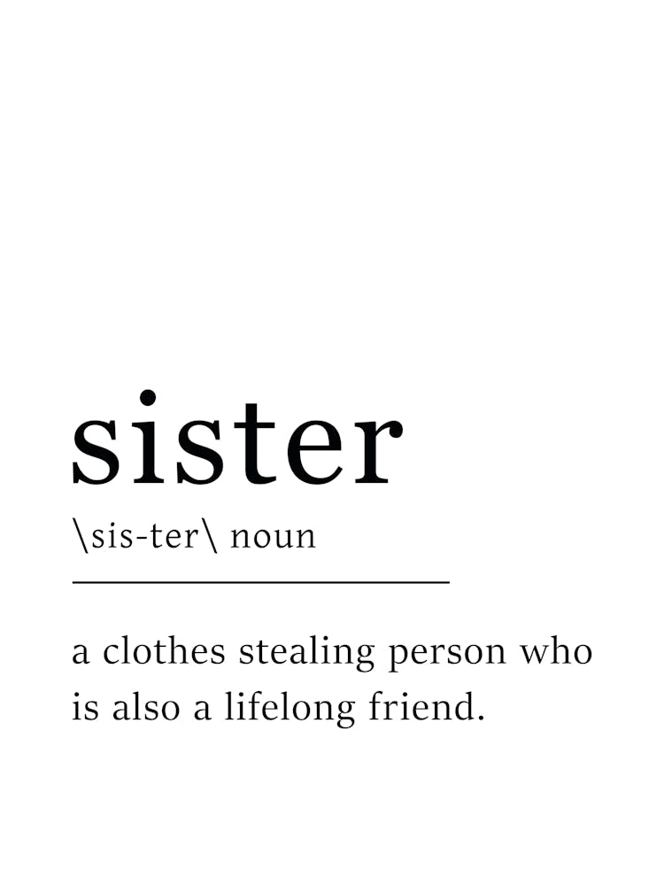 Sister Definition Poster - Dictionary